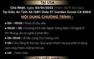 Wendy thông báo buổi lễ cúng 100 ngày của cố ca sĩ Phi Nhung tại Việt Nam